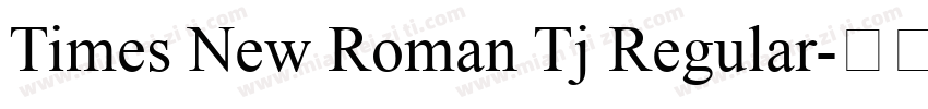 Times New Roman Tj Regular字体转换